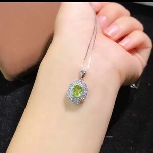 925 Sterling Silver Citrine Pendant – New